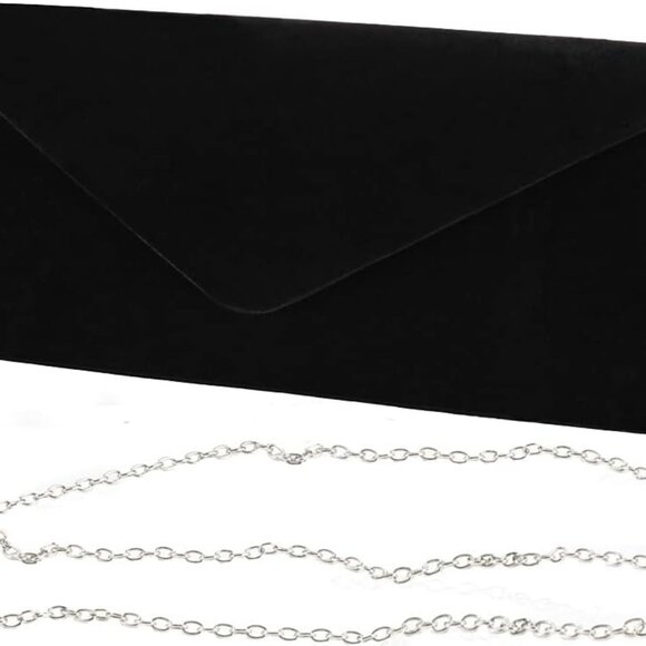 Clutch Purses Evening Bag for Women Party Prom Black-Tie Events Velvet Handbag S - Picture 1 of 7